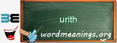 WordMeaning blackboard for urith